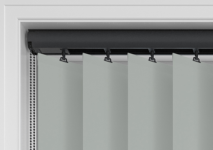 Trinity (FR Blackout), Heron Grey - Vertical Blind - Image 14
